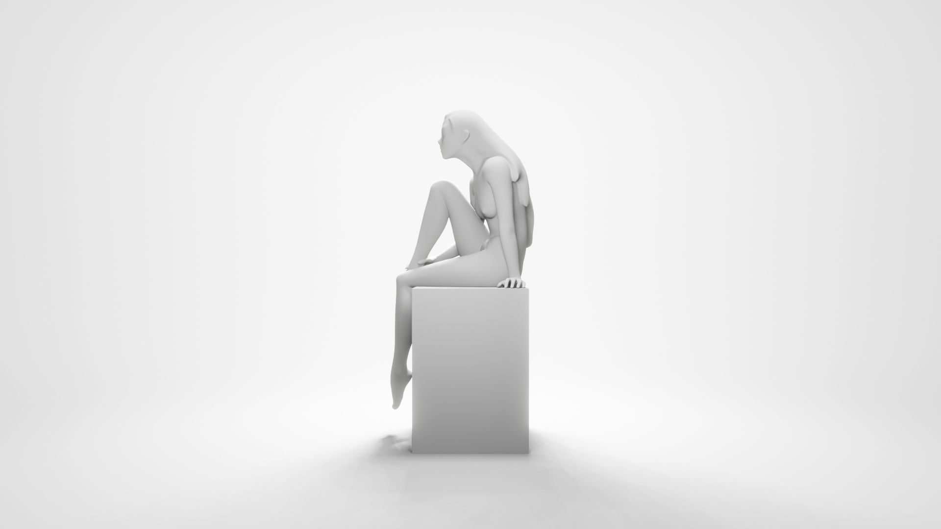 Woman sitting 8 3D print model_6