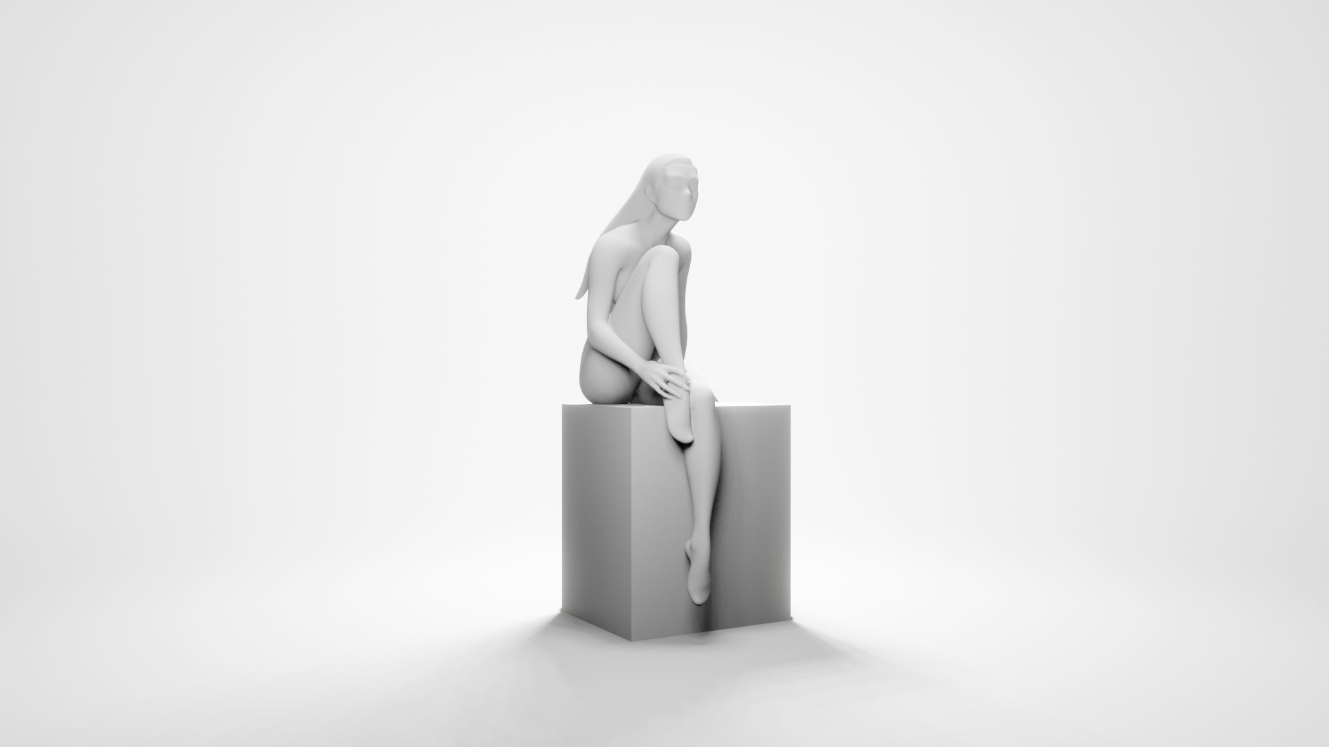 Woman sitting 8 3D print model_2