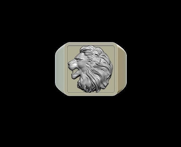 Lion ring 3D print model