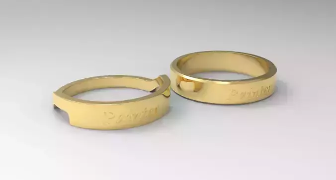 Painter Couple Ring Gold