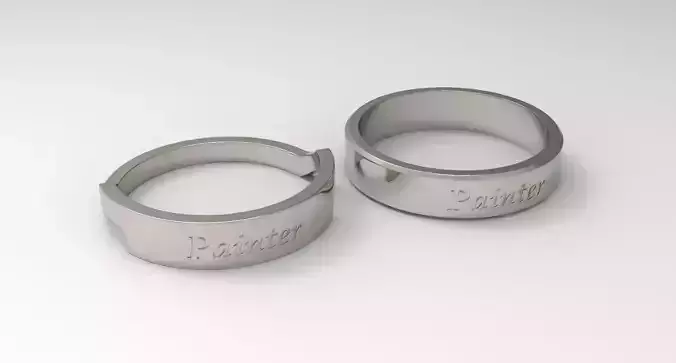 Painter Couple Ring Platinum