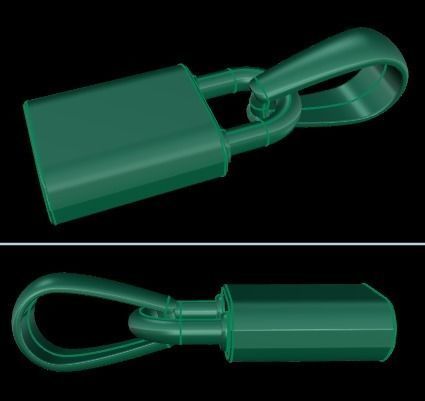 Dainty Lock Pendant 3D print model_7