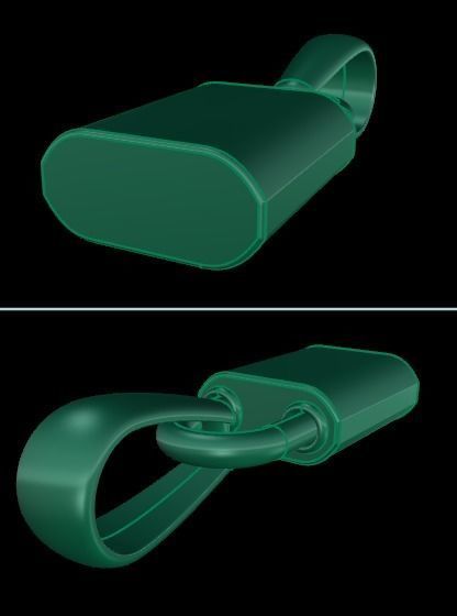 Dainty Lock Pendant 3D print model_8