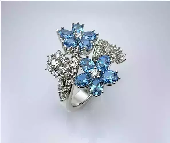 flower diamond ring 54