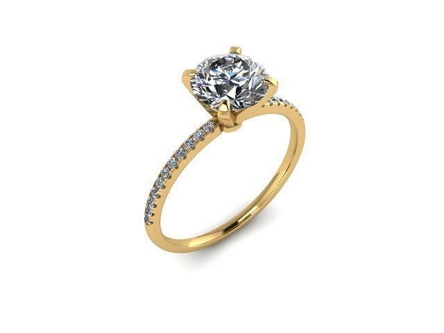 engagement ring 53 Free 3D print model