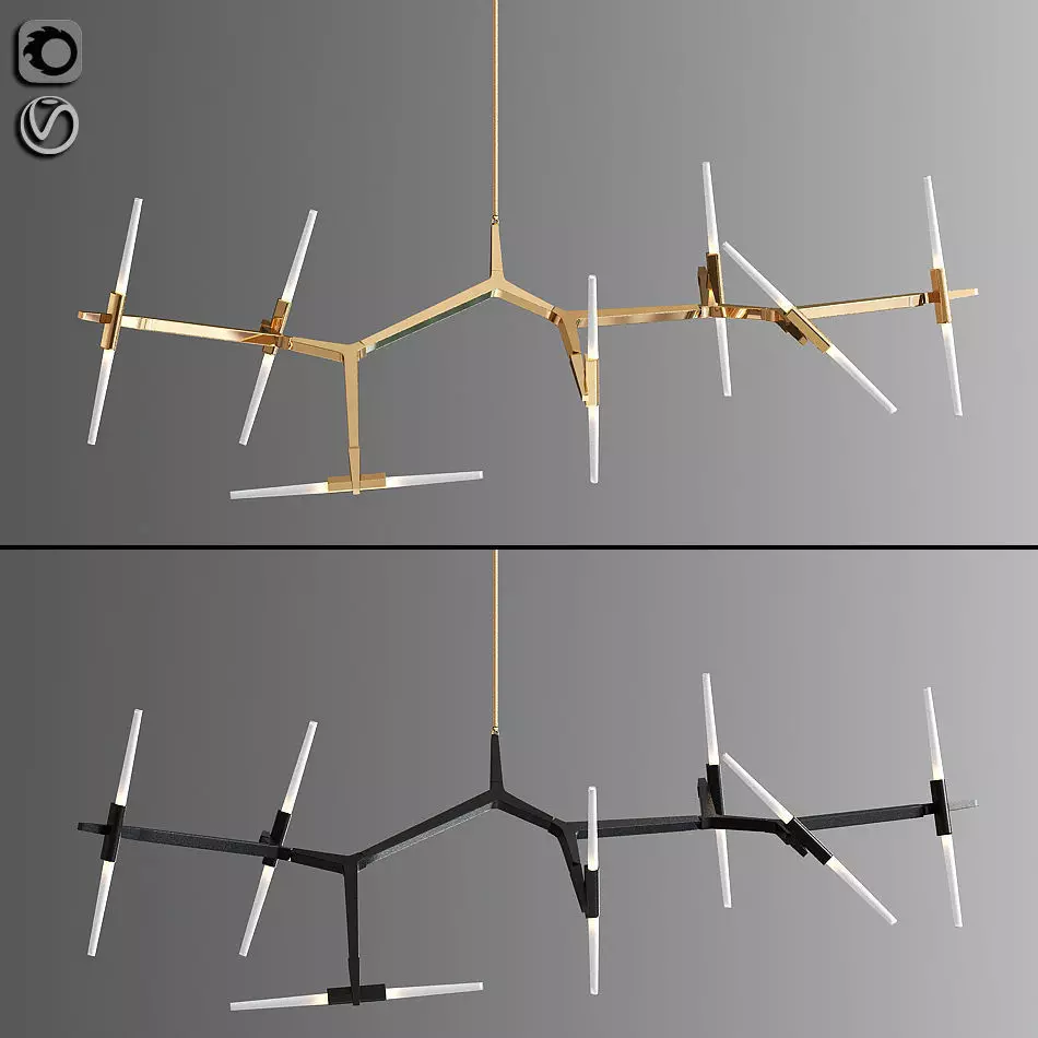 Agnes Chandelier Light 3D model_0