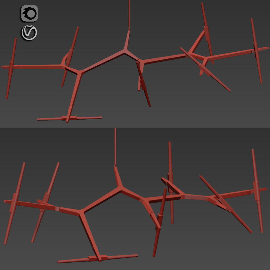 Agnes Chandelier Light 3D model_2