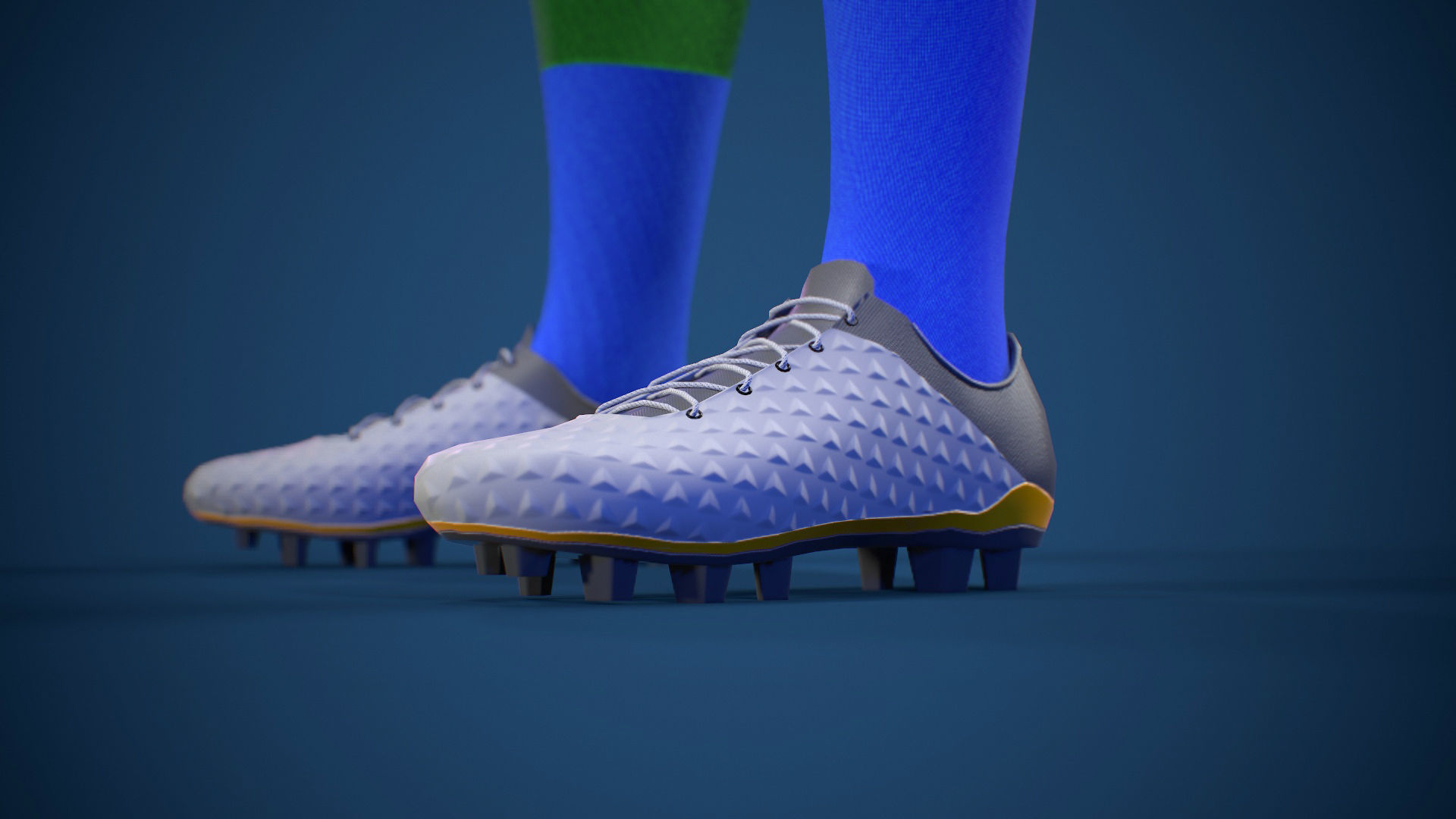 Football Jersey full outfit Brazil Team Sports Low-poly 3D model_20