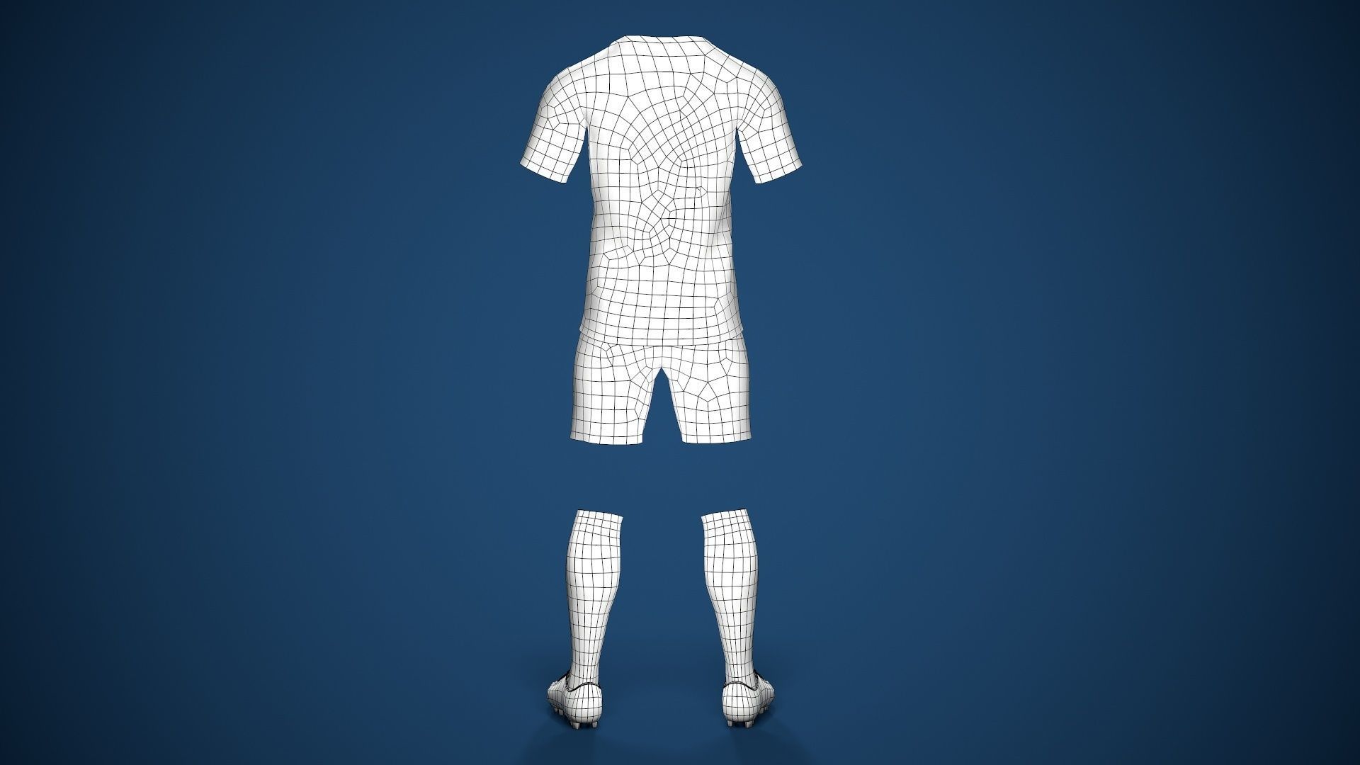Football Jersey full outfit Brazil Team Sports Low-poly 3D model_51