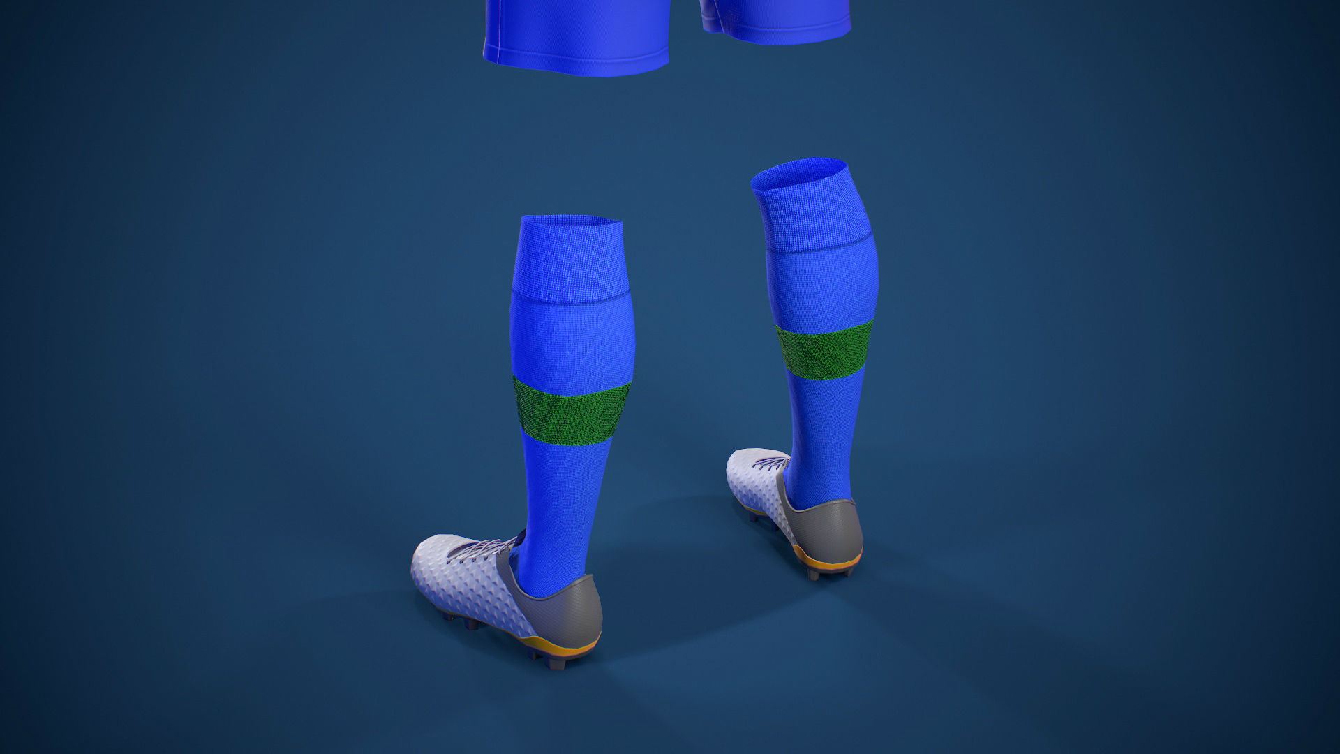 Football Jersey full outfit Brazil Team Sports Low-poly 3D model_17