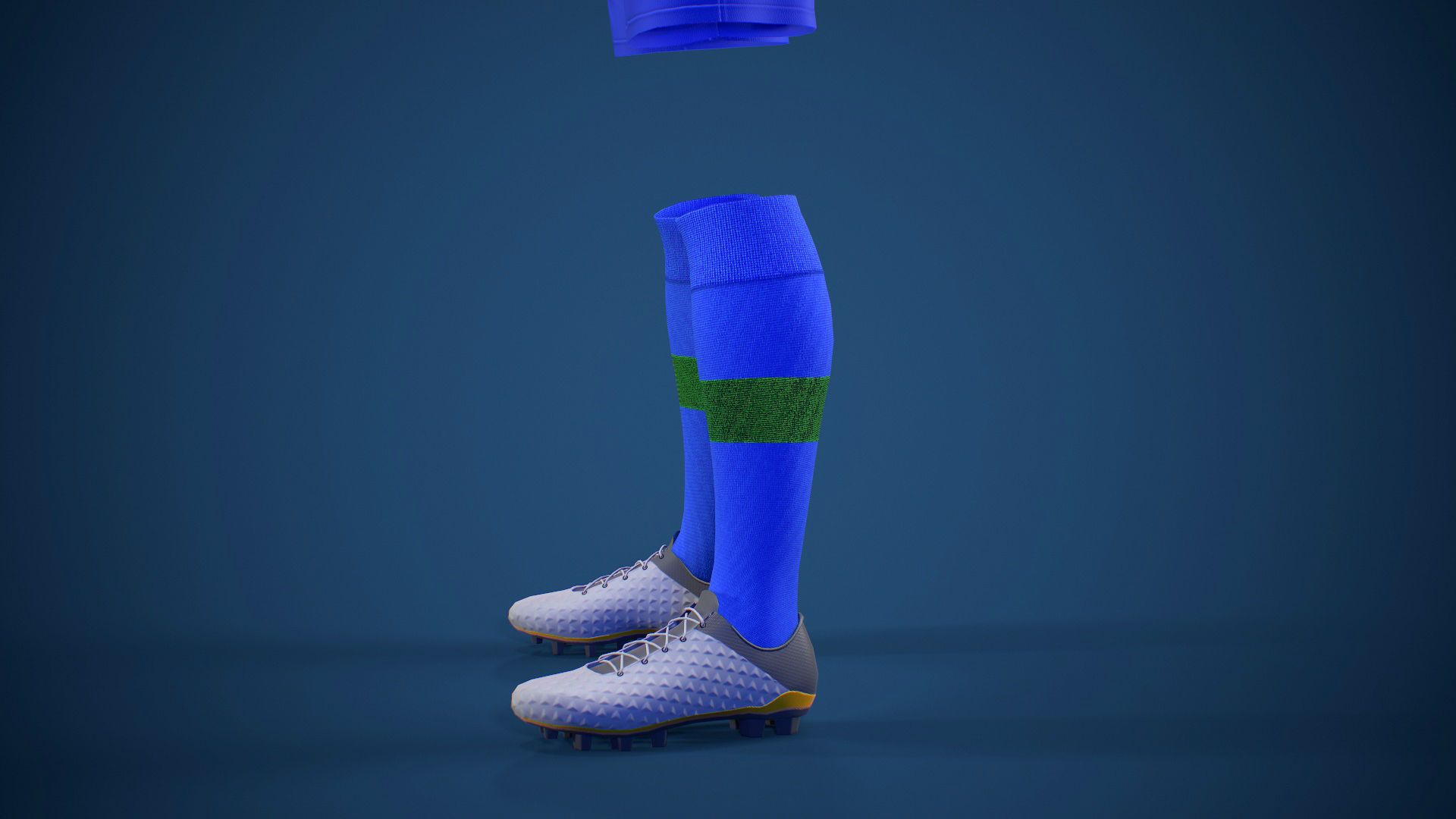 Football Jersey full outfit Brazil Team Sports Low-poly 3D model_18