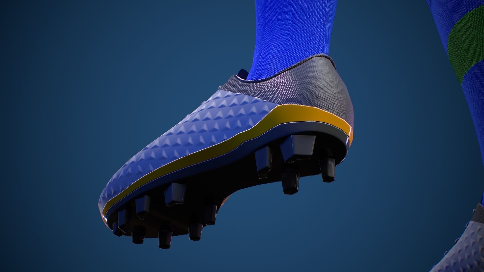 Football Jersey full outfit Brazil Team Sports Low-poly 3D model_25