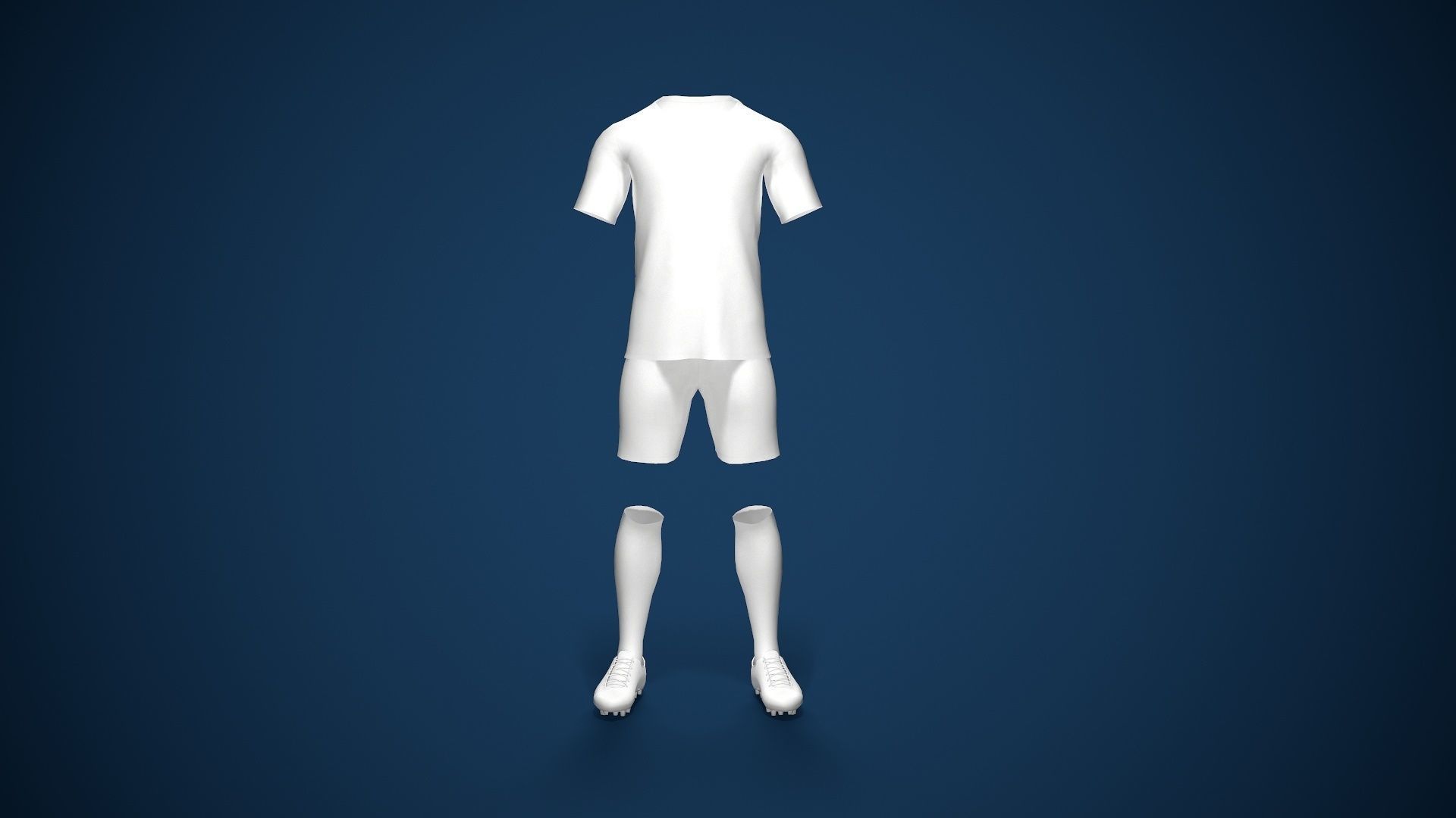 Football Jersey full outfit Brazil Team Sports Low-poly 3D model_57
