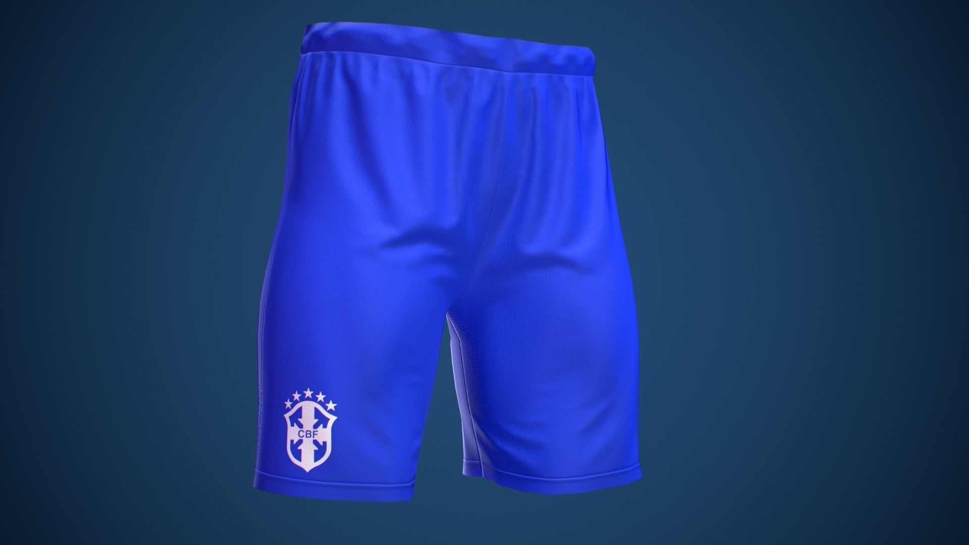 Football Jersey full outfit Brazil Team Sports Low-poly 3D model_31