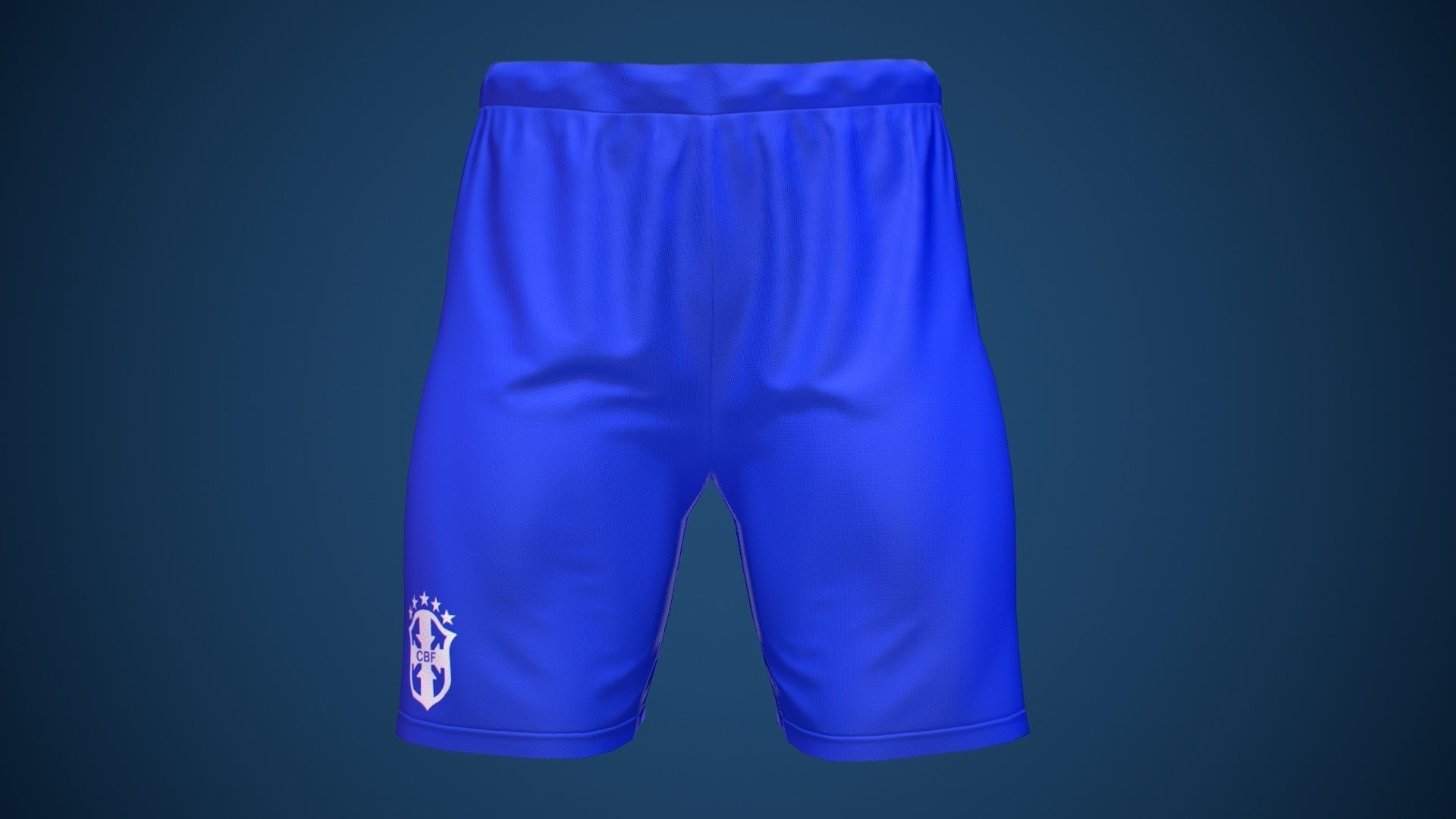 Football Jersey full outfit Brazil Team Sports Low-poly 3D model_32