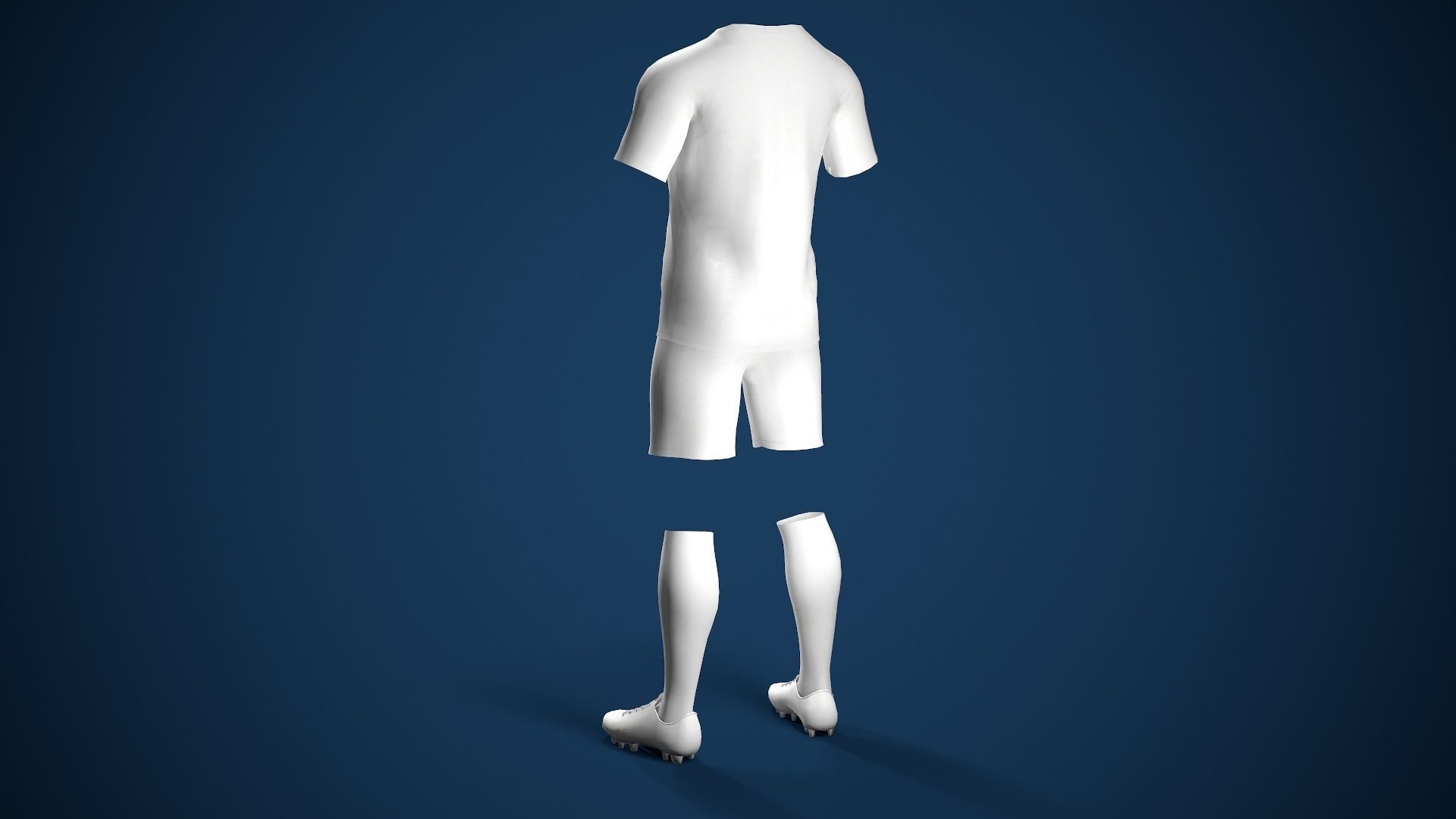 Football Jersey full outfit Brazil Team Sports Low-poly 3D model_58