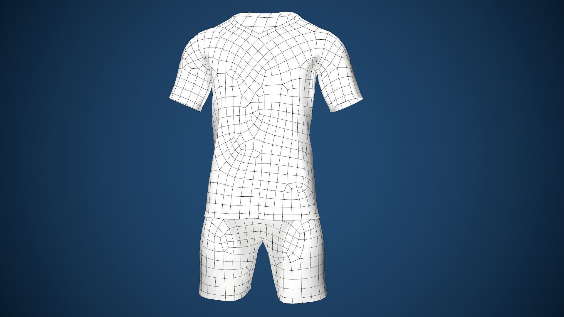 Football Jersey full outfit Brazil Team Sports Low-poly 3D model_59
