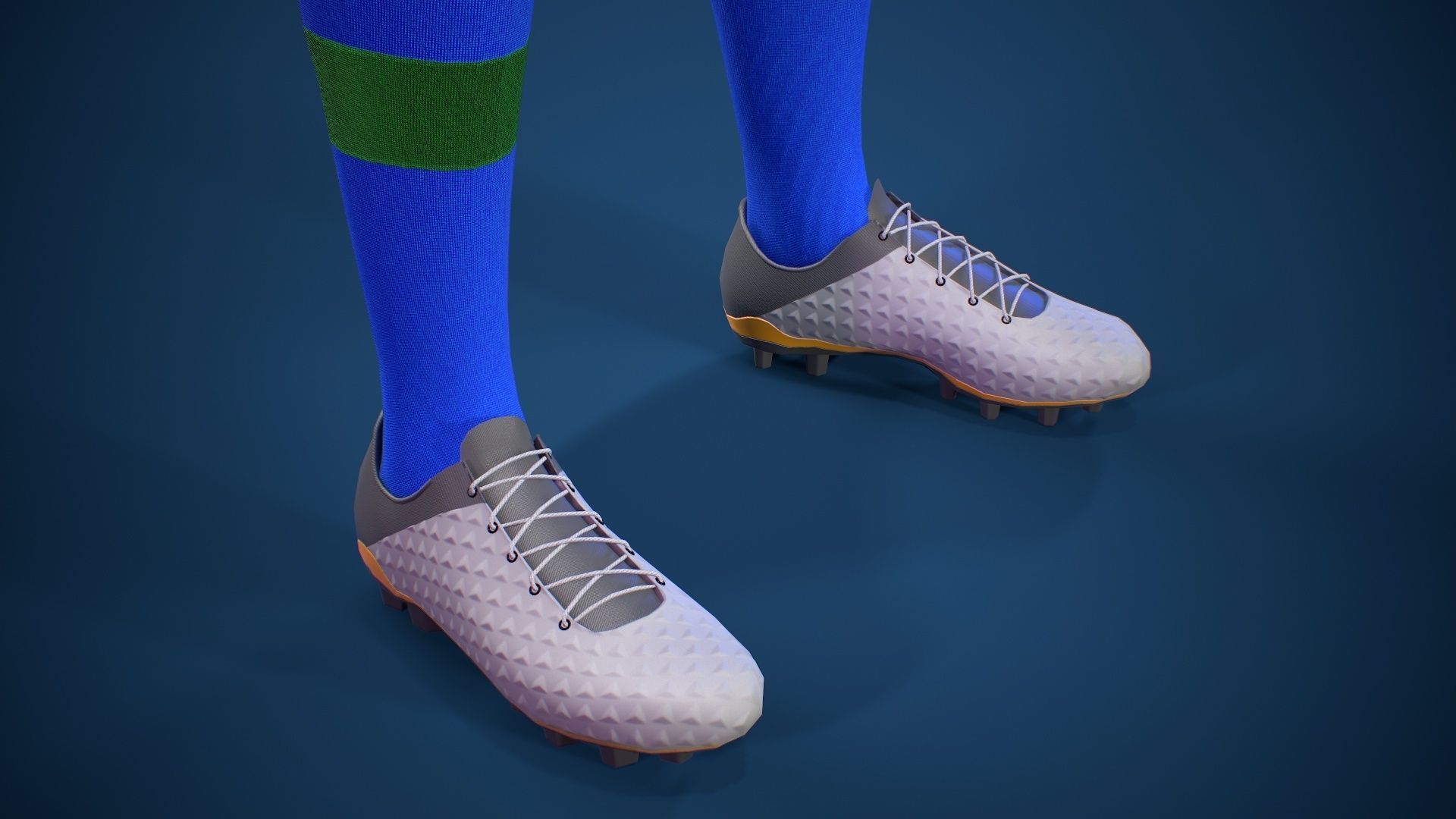 Football Jersey full outfit Brazil Team Sports Low-poly 3D model_27