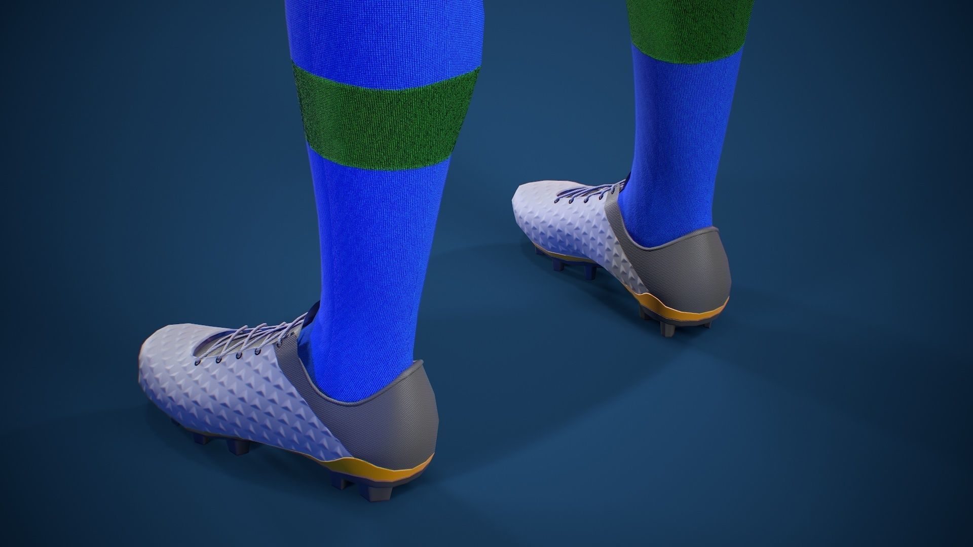 Football Jersey full outfit Brazil Team Sports Low-poly 3D model_28