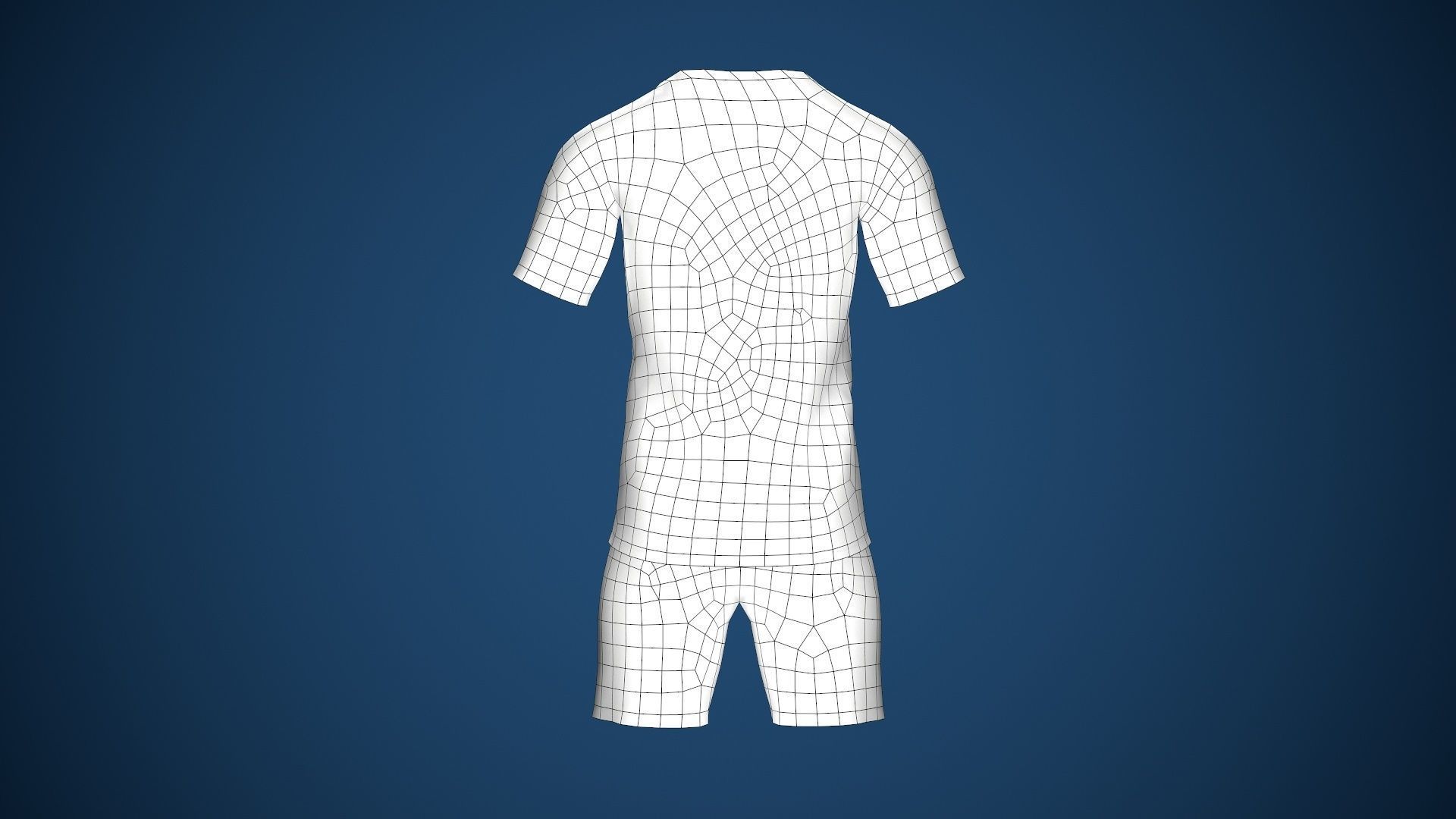 Football Jersey full outfit Brazil Team Sports Low-poly 3D model_60