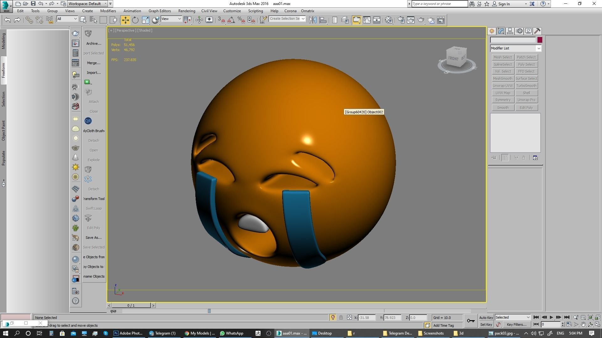 Emoji Loudly Crying Face 3D model_5