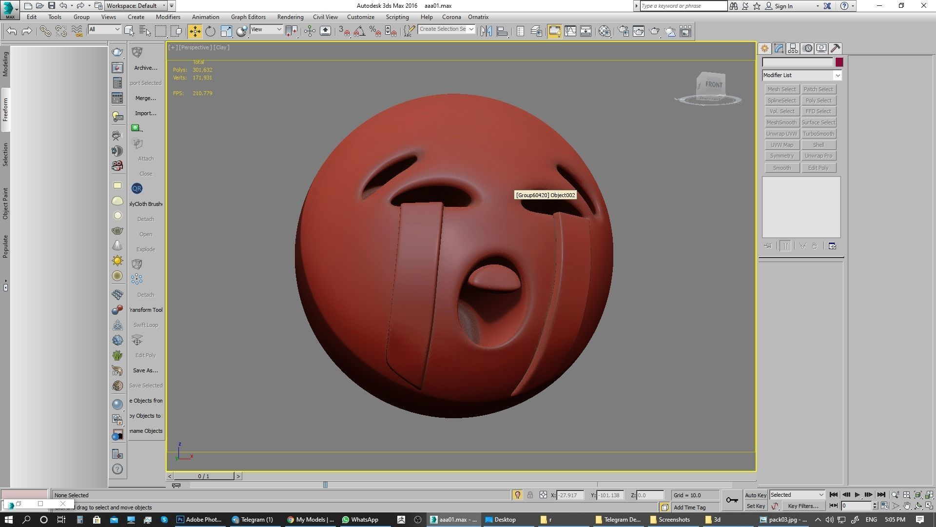 Emoji Loudly Crying Face 3D model_15