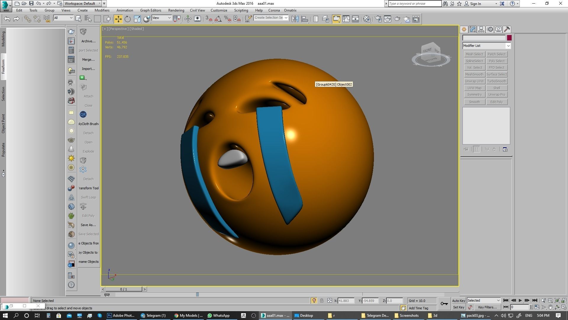 Emoji Loudly Crying Face 3D model_6