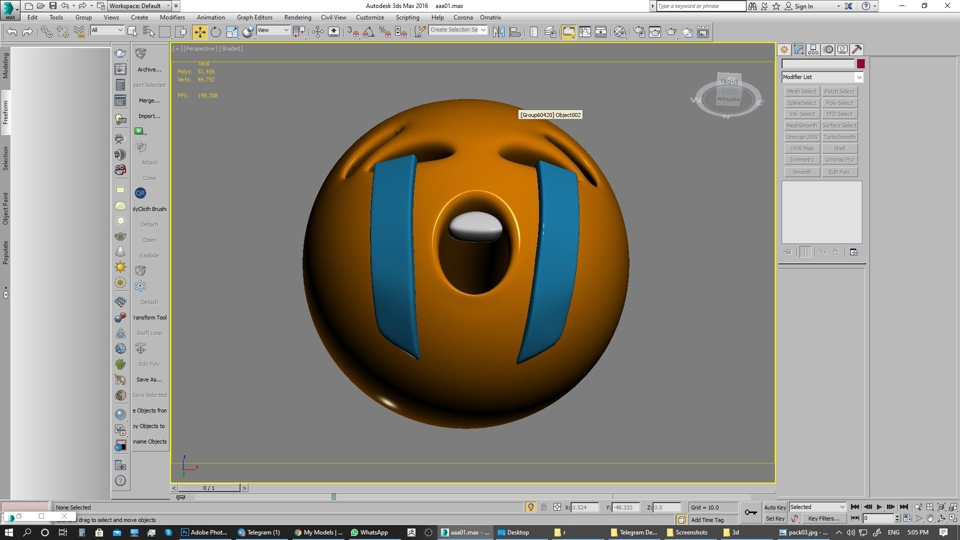 Emoji Loudly Crying Face 3D model_9