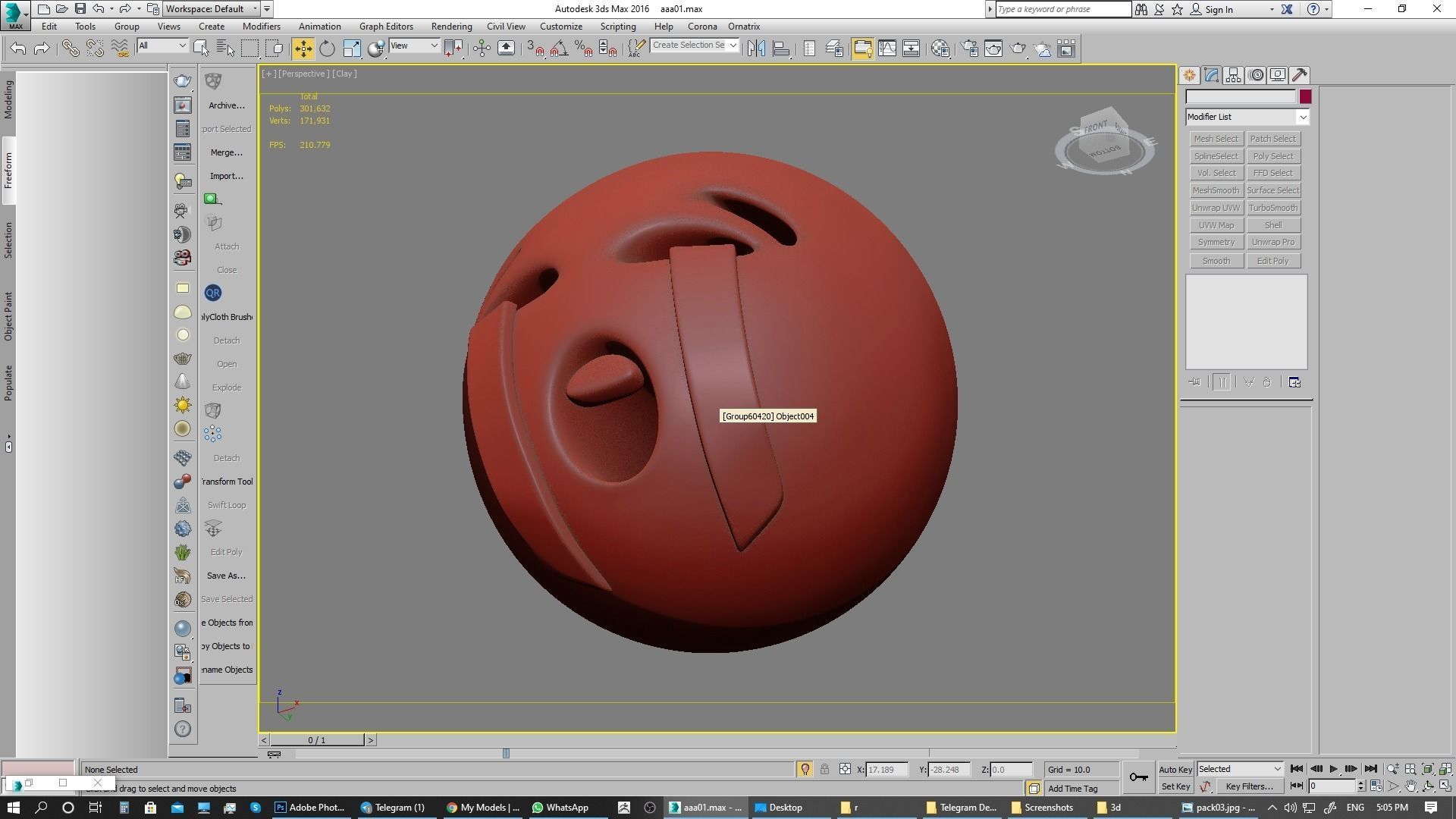 Emoji Loudly Crying Face 3D model_14