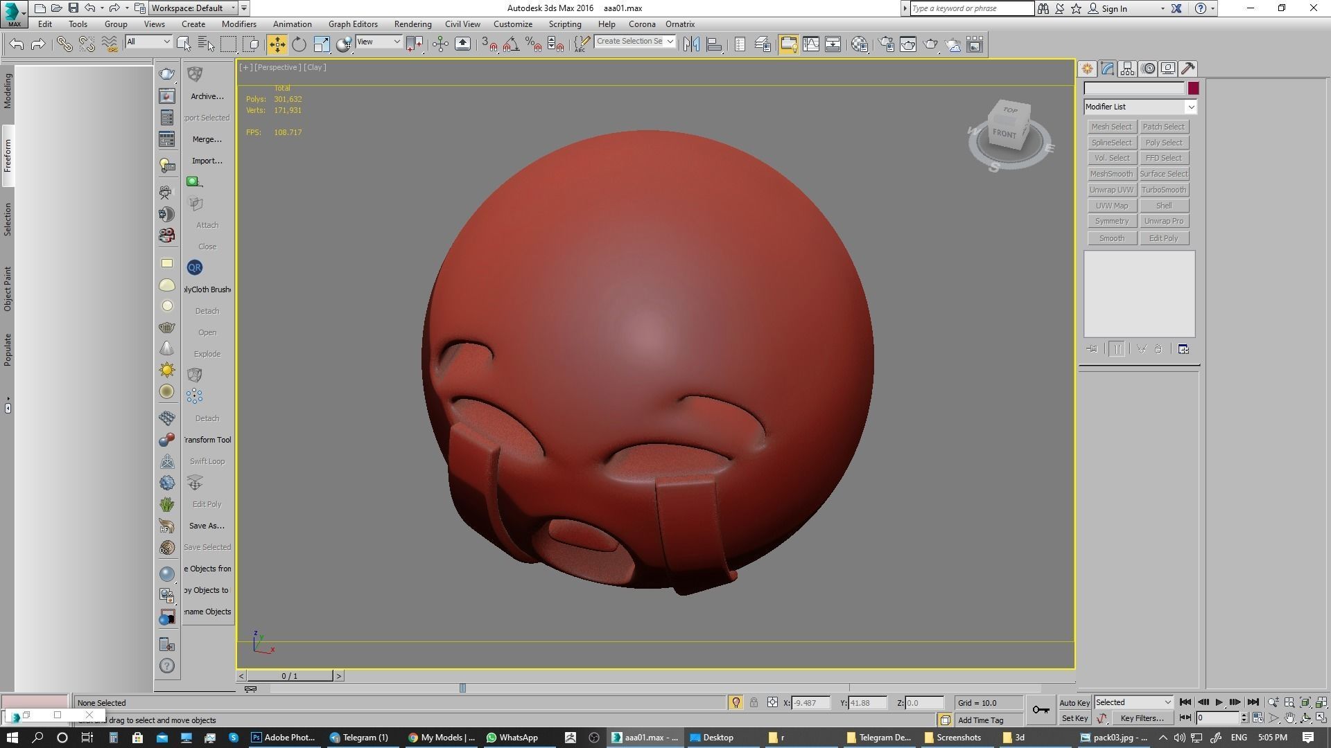 Emoji Loudly Crying Face 3D model_17