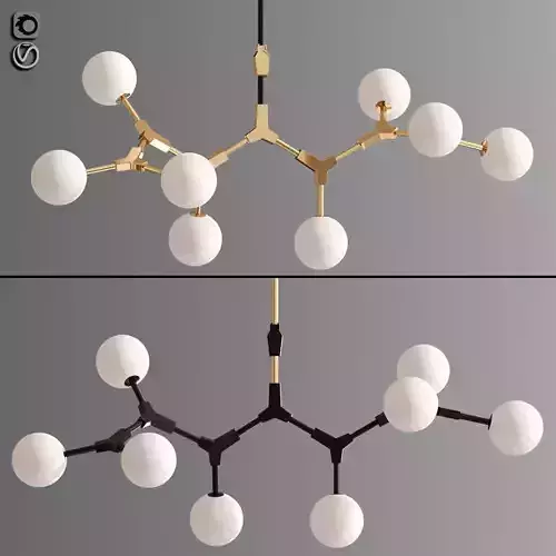 Golden Branches Pendant Light 3D model
