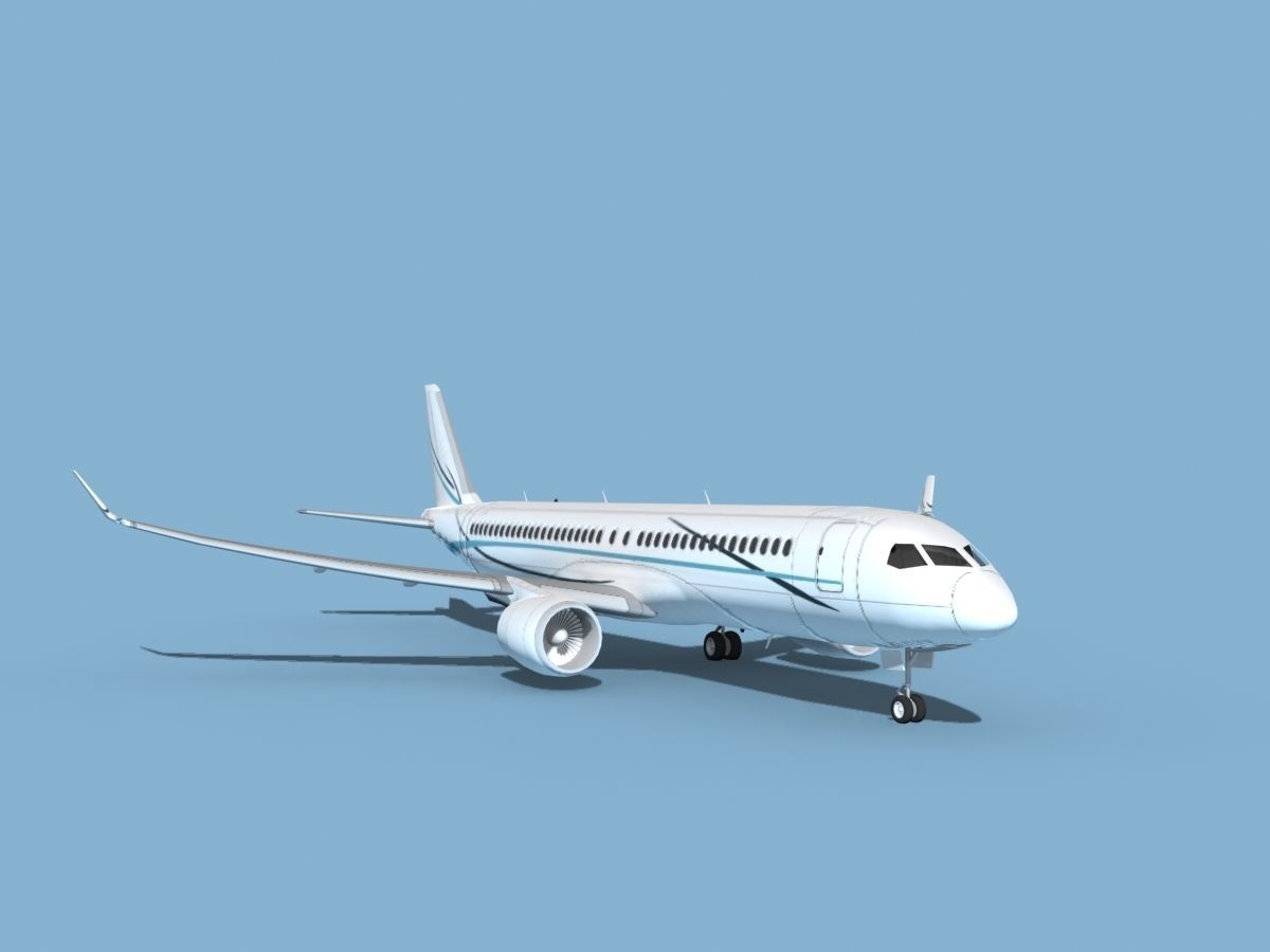 Airbus A220-300 Corporate 3 3D model_2