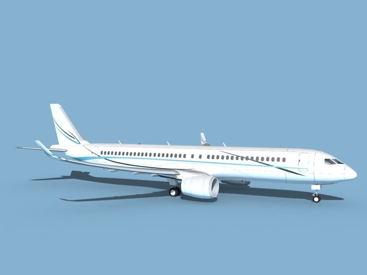 Airbus A220-300 Corporate 3 3D model_3