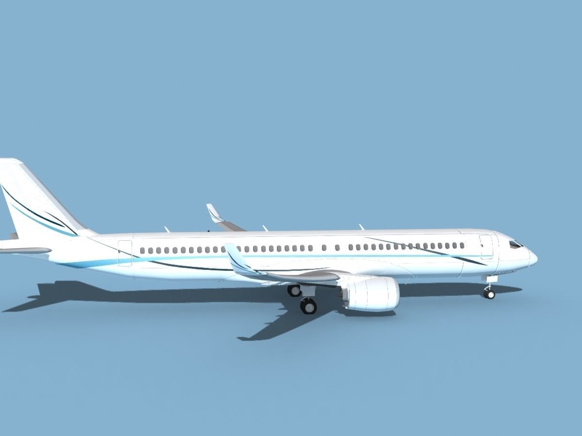 Airbus A220-300 Corporate 3 3D model_4