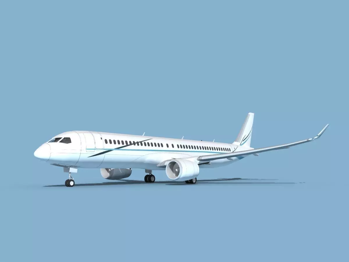 Airbus A220-300 Corporate 3 3D model_0