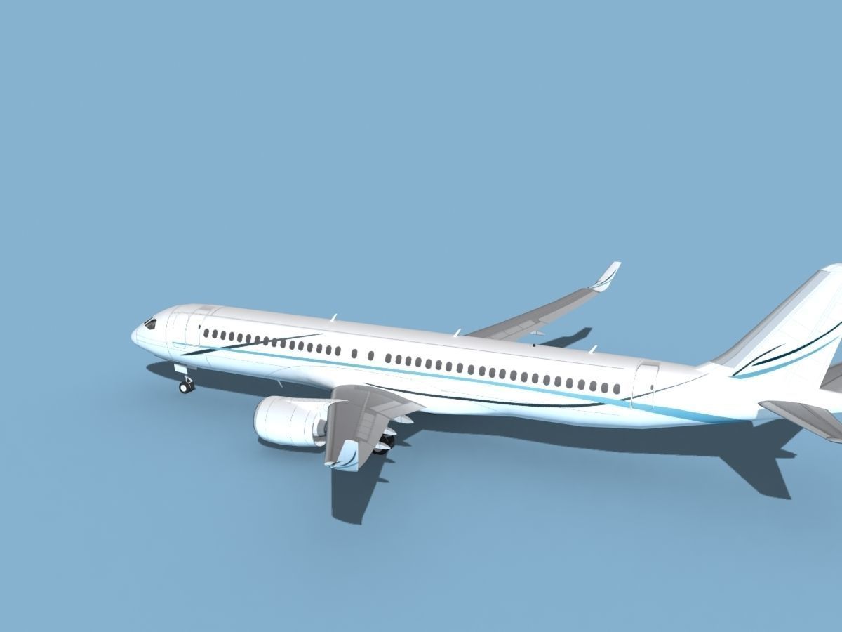 Airbus A220-300 Corporate 3 3D model_8