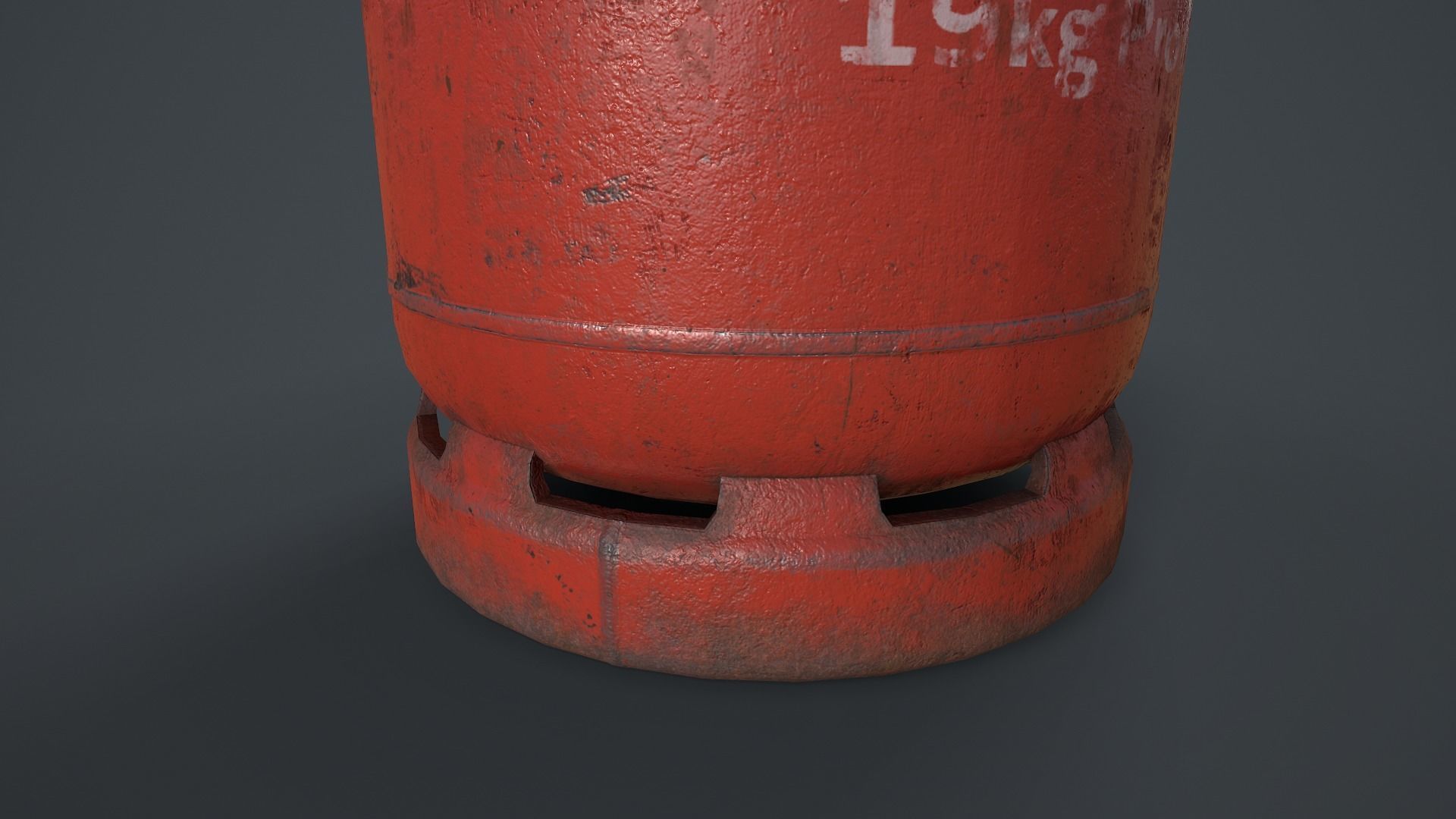 19kg Propane Calor Gas Bottle Low-poly 3D model_10