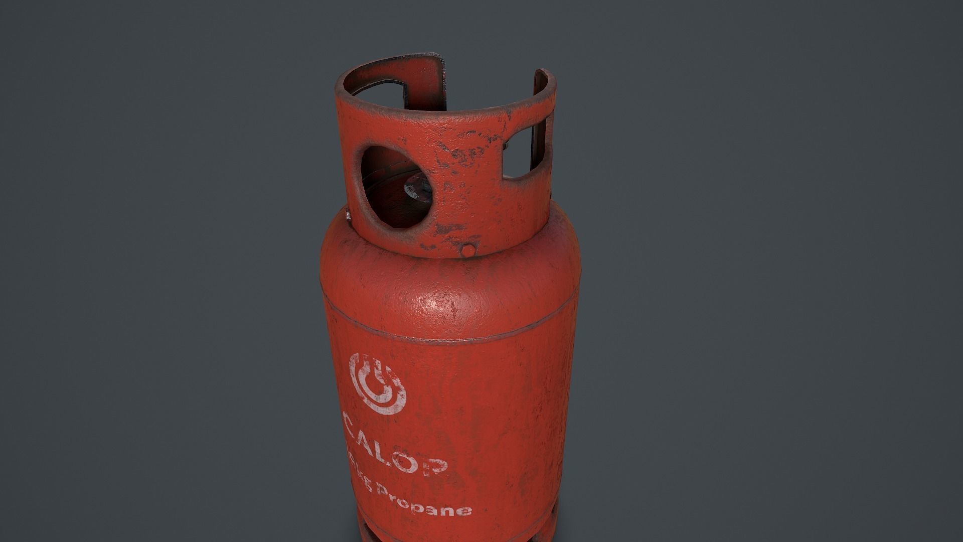 19kg Propane Calor Gas Bottle Low-poly 3D model_3