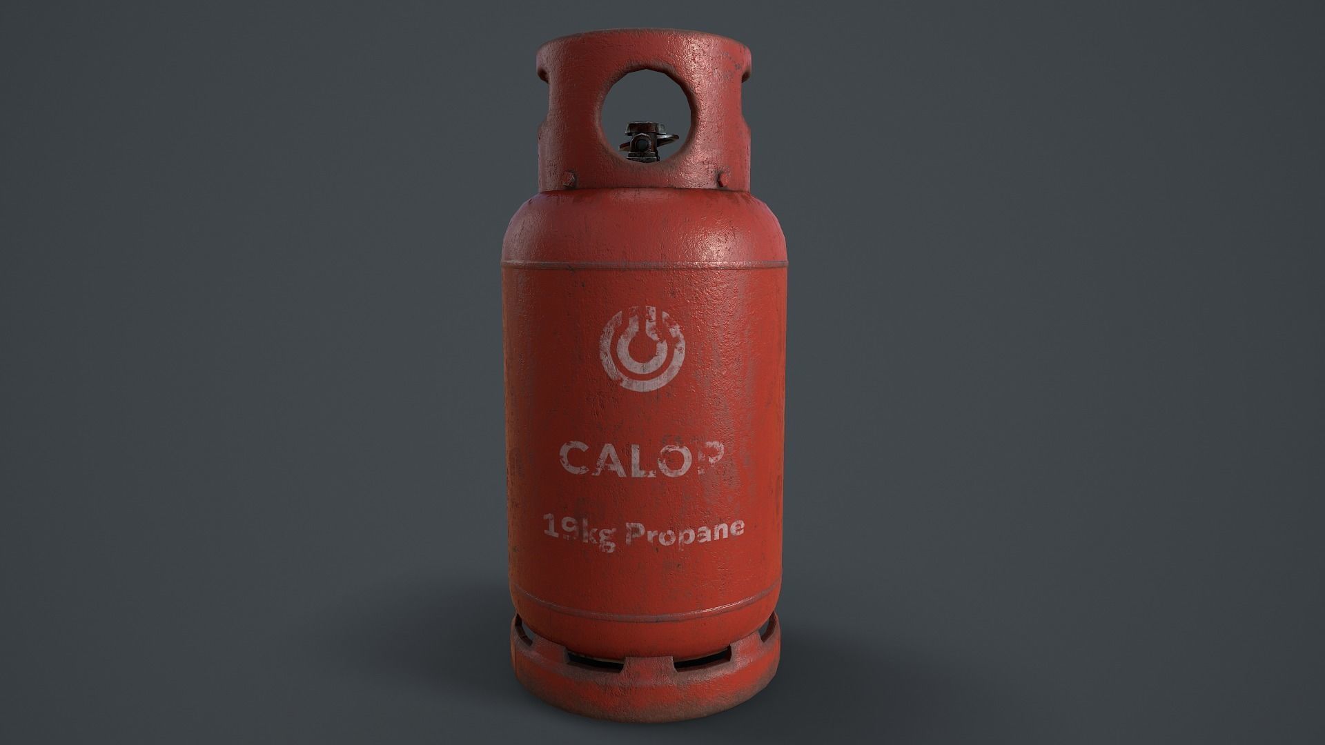 19kg Propane Calor Gas Bottle Low-poly 3D model_9