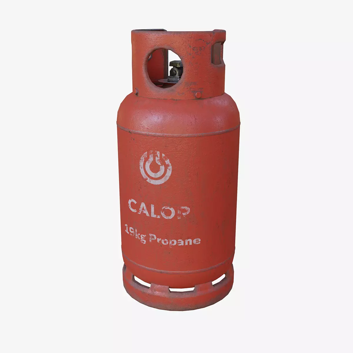 19kg Propane Calor Gas Bottle Low-poly 3D model_0