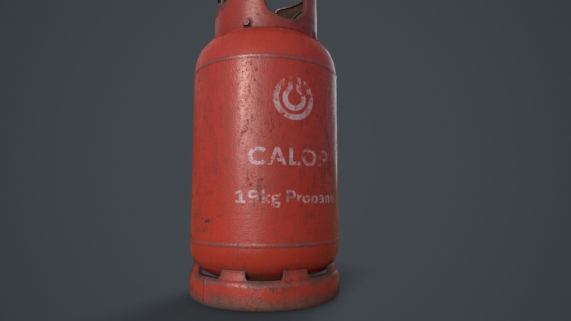 19kg Propane Calor Gas Bottle Low-poly 3D model_2