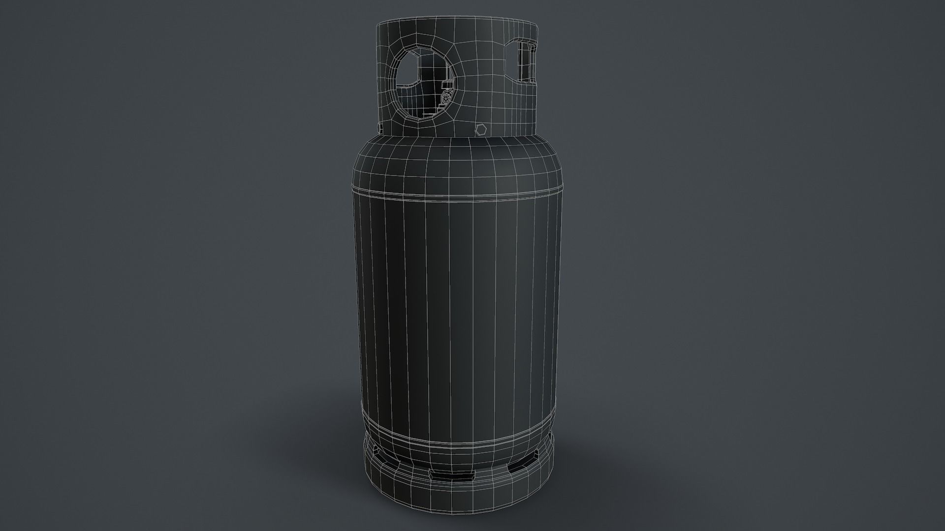 19kg Propane Calor Gas Bottle Low-poly 3D model_17