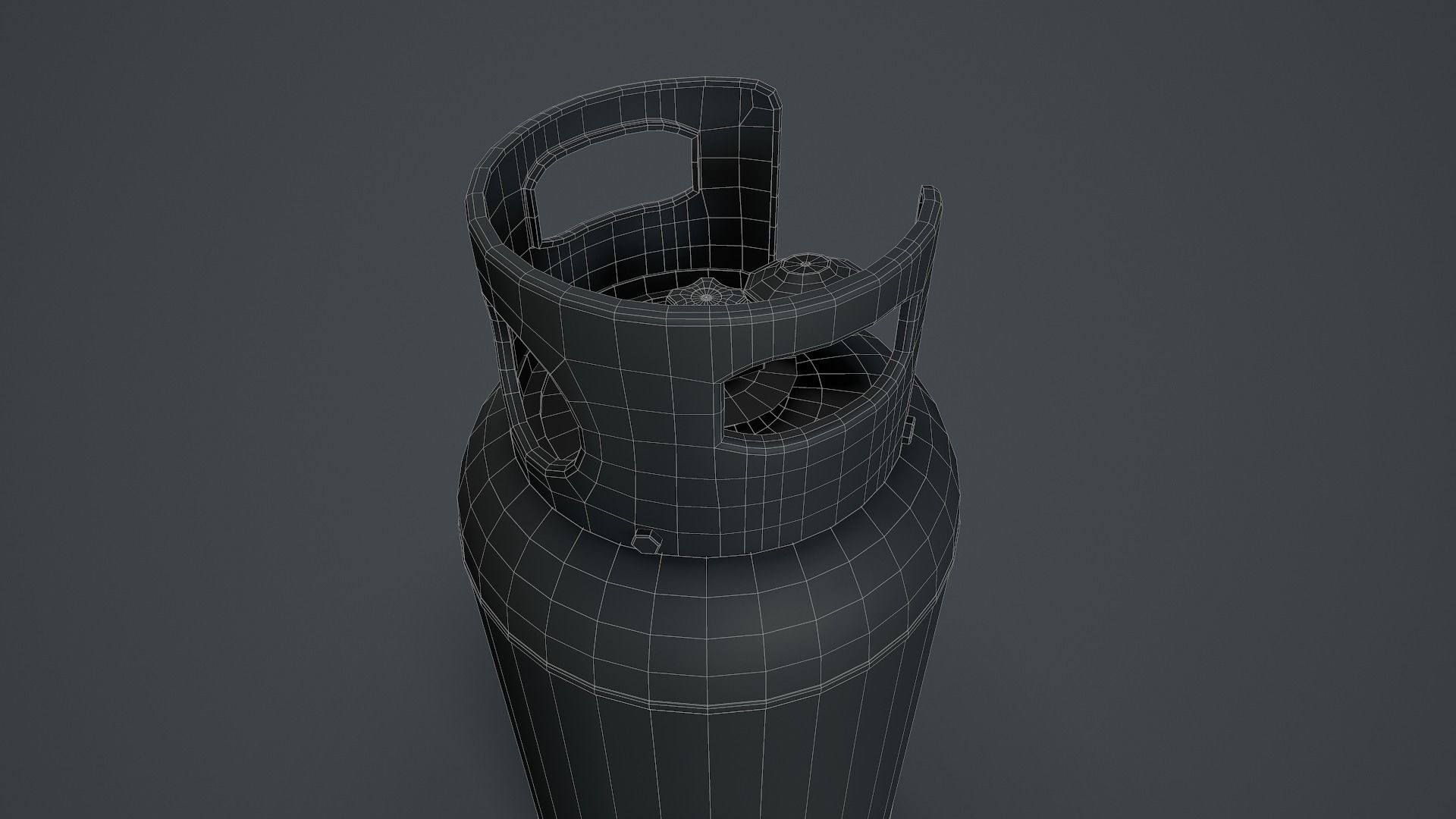 19kg Propane Calor Gas Bottle Low-poly 3D model_18