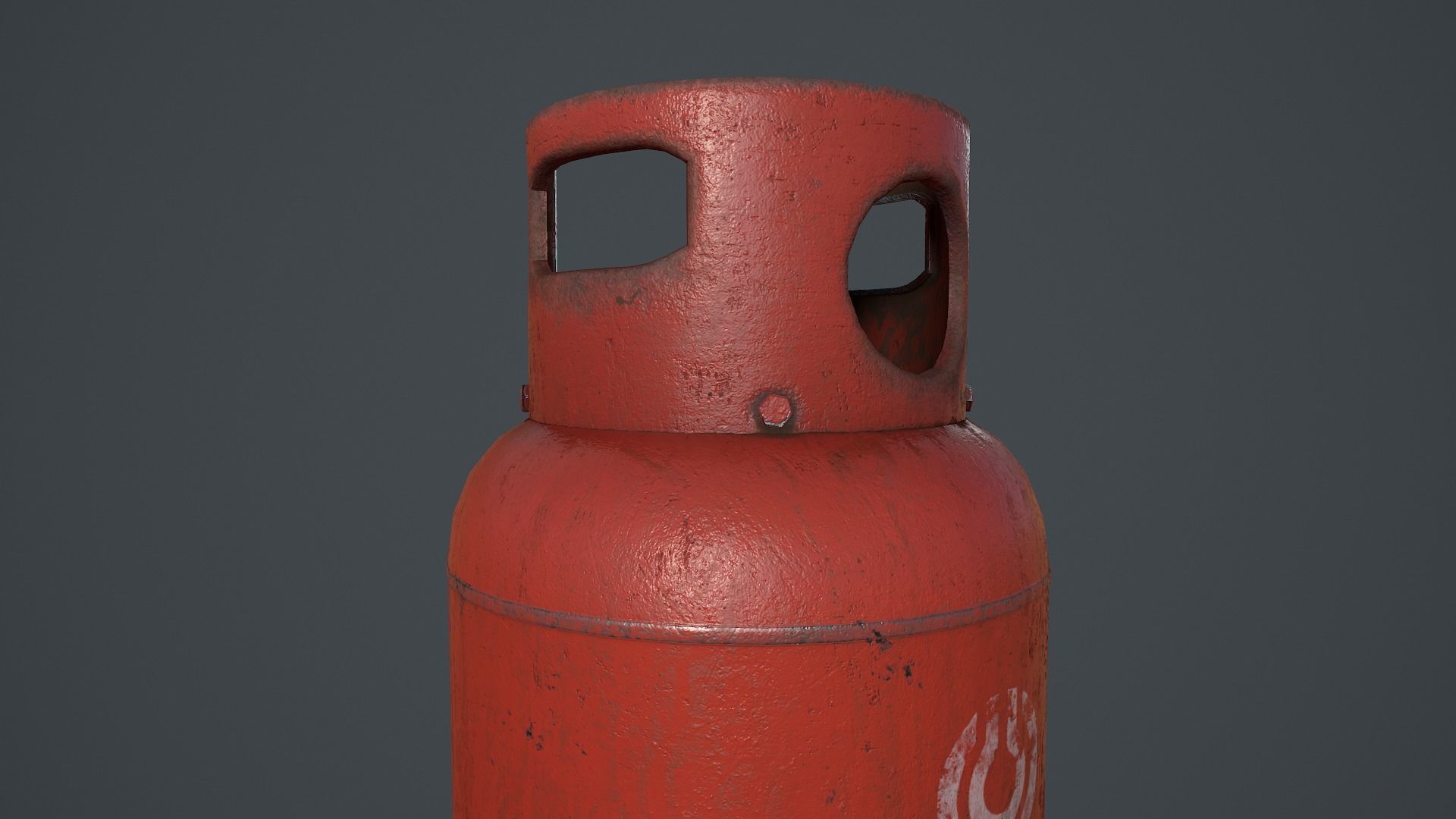 19kg Propane Calor Gas Bottle Low-poly 3D model_4