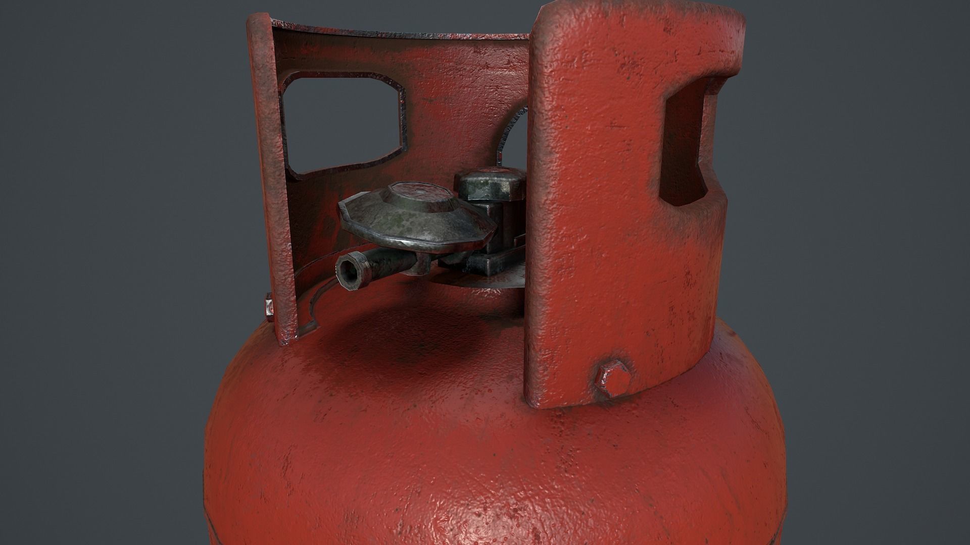 19kg Propane Calor Gas Bottle Low-poly 3D model_7