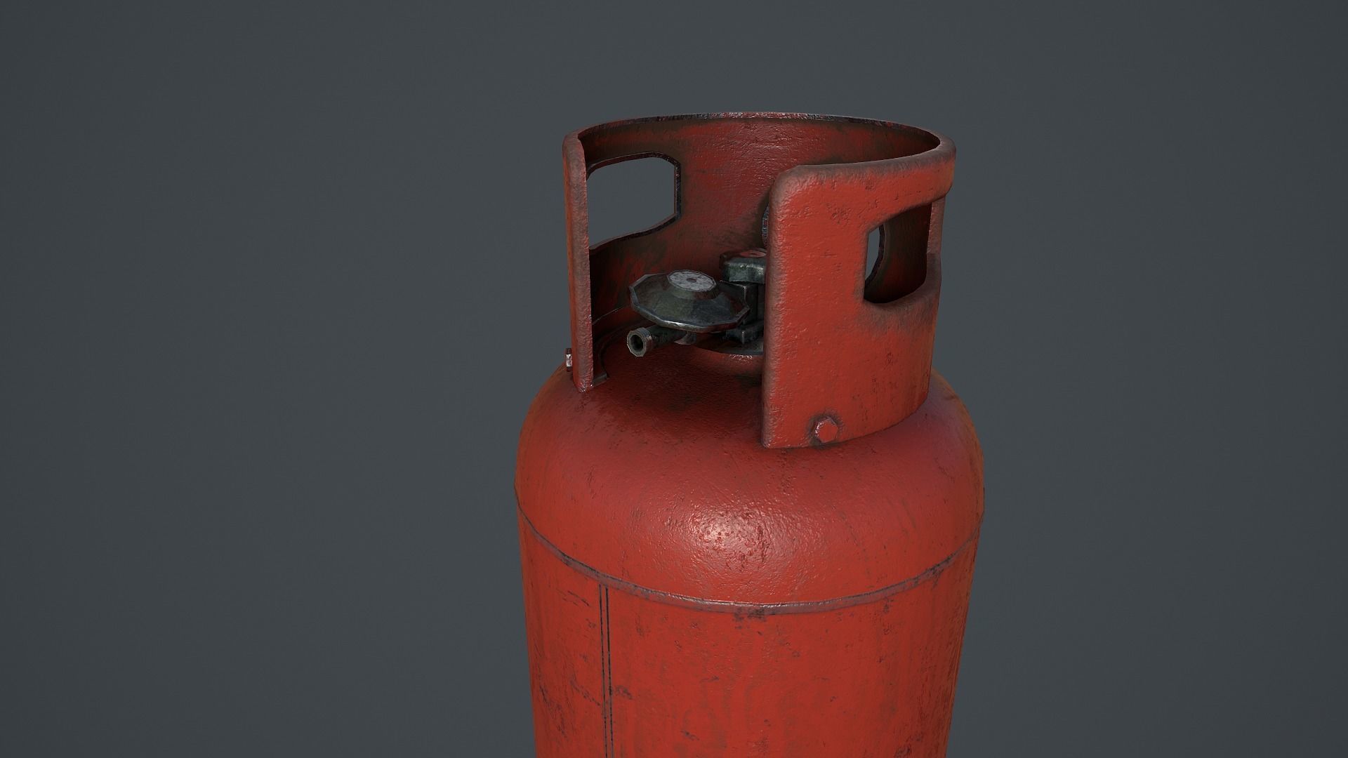 19kg Propane Calor Gas Bottle Low-poly 3D model_5