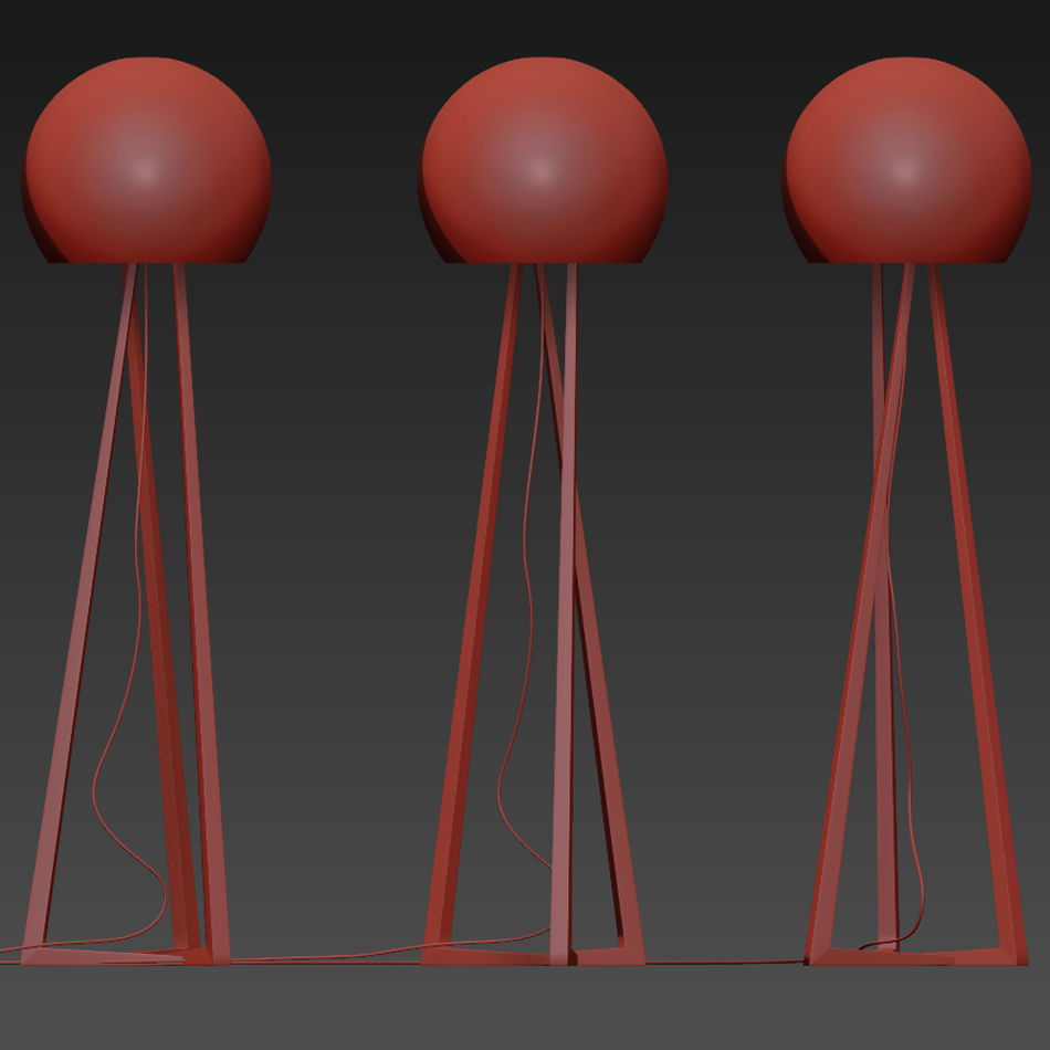 Modern Floor Lamp 3D model_3