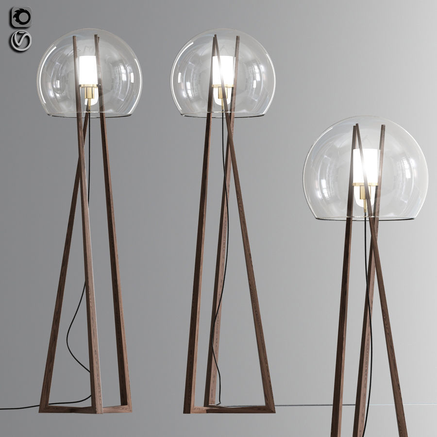 Modern Floor Lamp 3D model_2