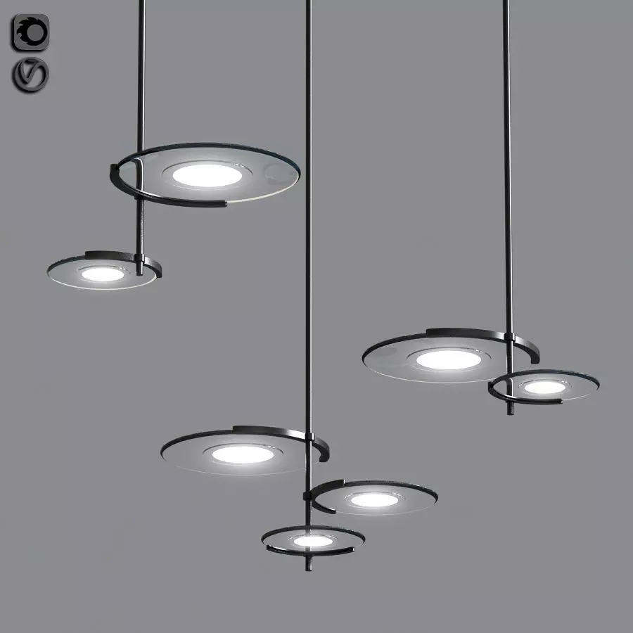 Oled Ceiling Light 3D model_0