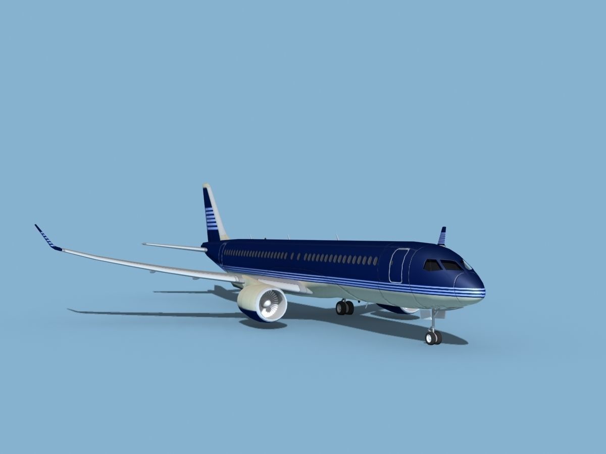 Airbus A220-300 Corporate 4 3D model_2